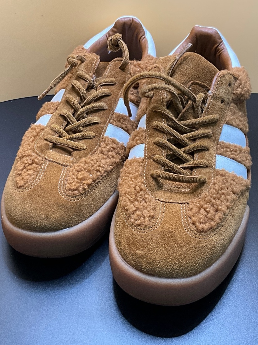 Steve Madden Verdict Fur Sneakers-Chestnut Brown Colorway. US Men’s 10. NWOT